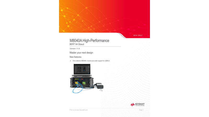 M8040A High-Performance BERT 64 Gbaud Version 8.5